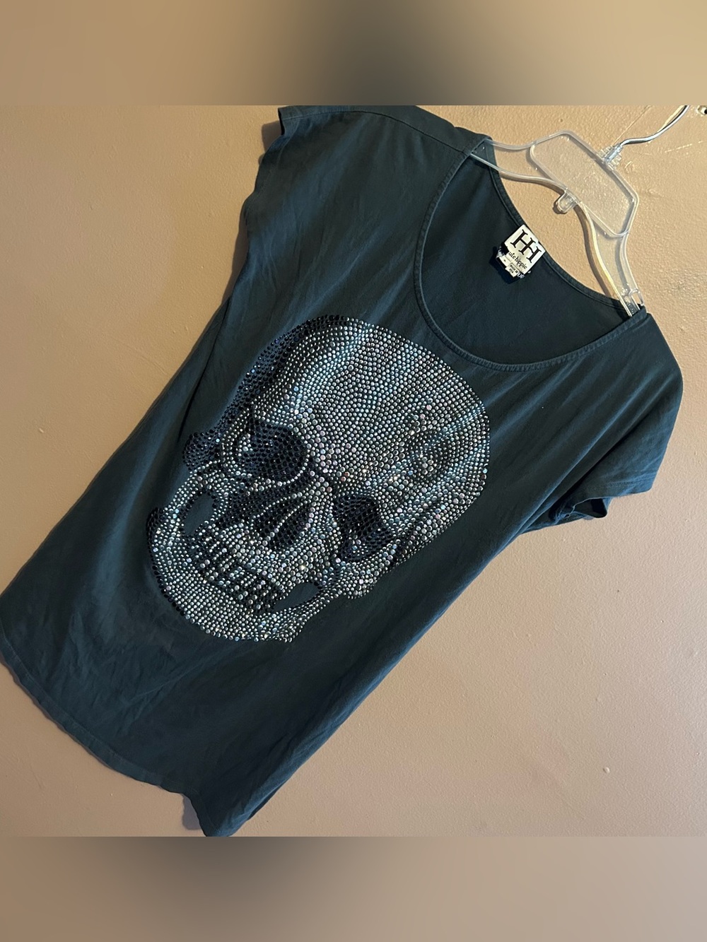 Haute Hippie Skull Studded Y2K Tunic Top Women’s Size Small